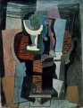 Compotier and bottle on a table 1920 cubism Pablo Picasso